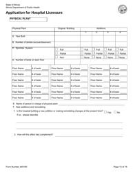 Form 445100 Application for Hospital Licensure - Illinois, Page 13