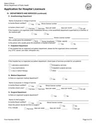 Form 445100 Application for Hospital Licensure - Illinois, Page 8