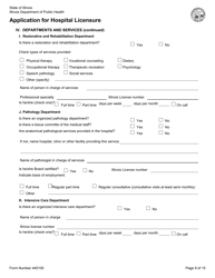 Form 445100 Application for Hospital Licensure - Illinois, Page 9