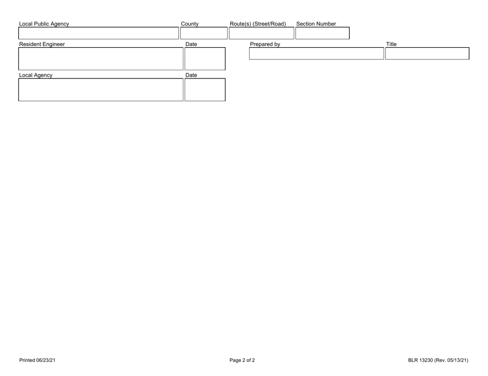 Form BLR13230 Engineers Payment Estimate - Illinois, Page 2