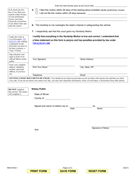 Form HM-M4003.1 Hardship Motion - Illinois, Page 2