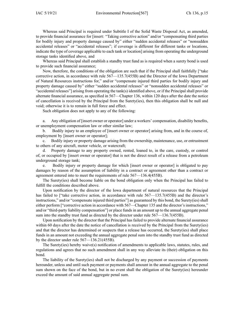 Chapter 136 - Financial Responsibility for Underground Storage Tanks - Iowa, Page 15