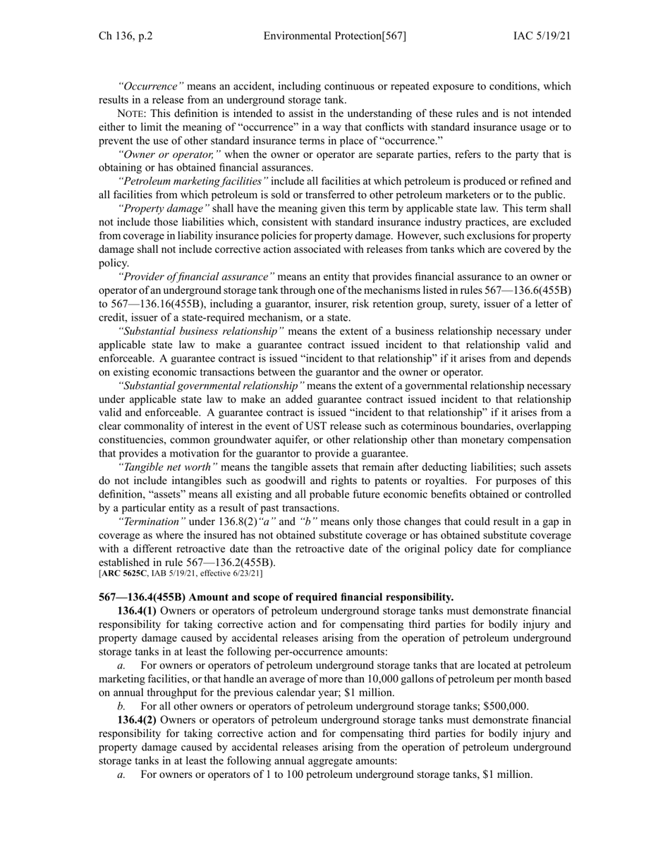 Chapter 136 - Financial Responsibility for Underground Storage Tanks - Iowa, Page 2