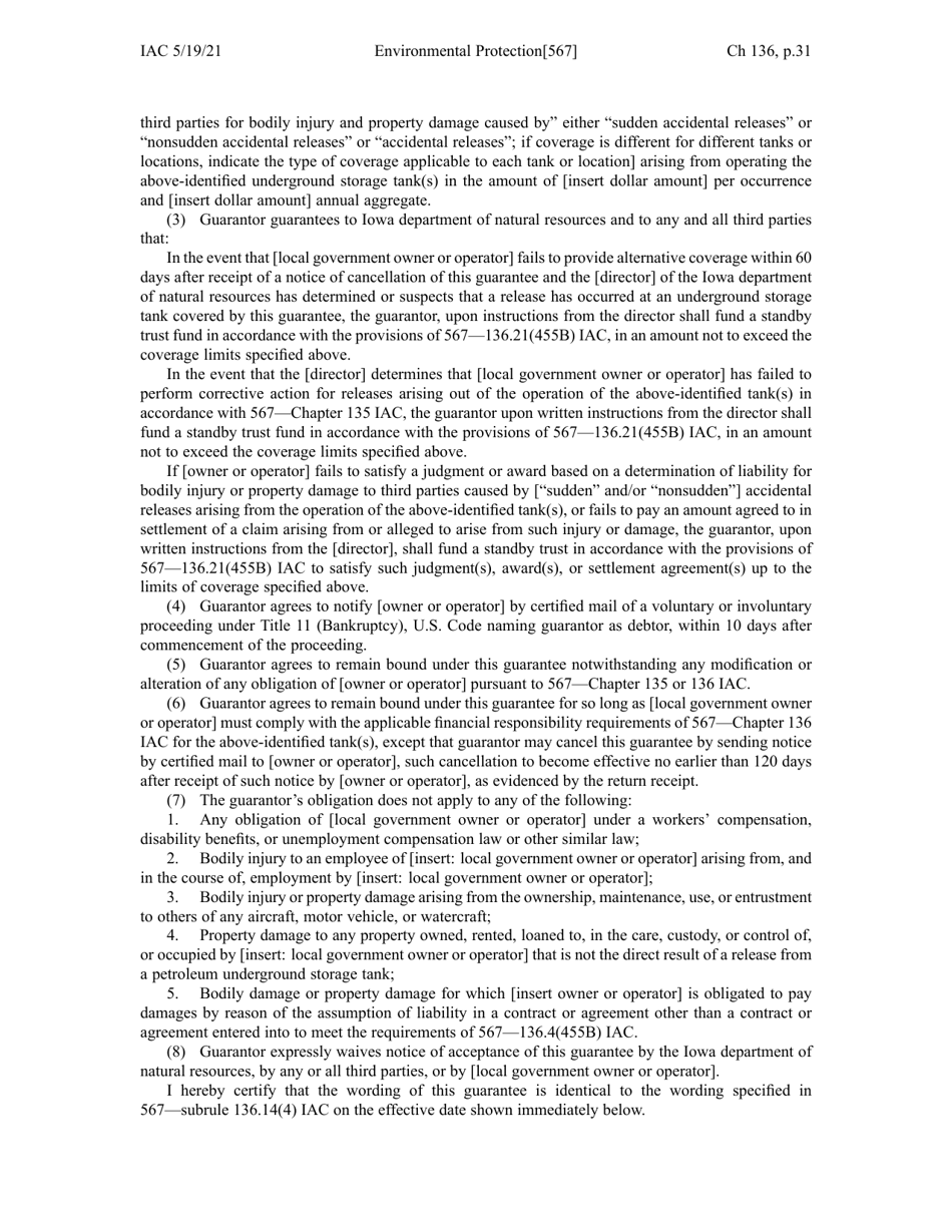 Chapter 136 - Financial Responsibility for Underground Storage Tanks - Iowa, Page 31