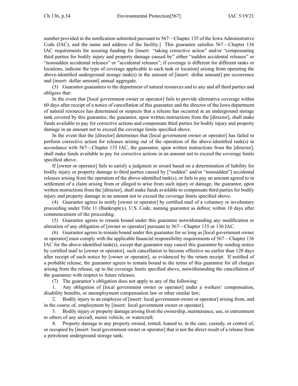 Chapter 136 - Financial Responsibility for Underground Storage Tanks - Iowa, Page 34