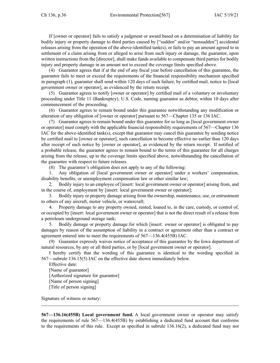 Chapter 136 - Financial Responsibility for Underground Storage Tanks - Iowa, Page 36