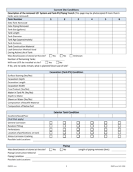 DNR Form 542-1306 Ust Closure Report - Tank and/or Piping Removal - Iowa, Page 2