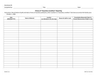 DNR Form 542-0352 General Permit 1 Worksheet - Iowa, Page 5