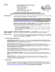 Instructions for Form CCL.301 &quot;Application for a Child Care Center, Preschool, Head Start&quot; - Kansas