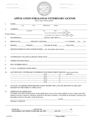 Application for Kansas Veterinary License - Kansas, Page 2