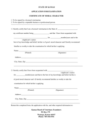 Application for Kansas Veterinary License - Kansas, Page 4