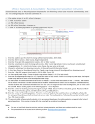 Instructions for District/School Reconfiguration Form - Kentucky