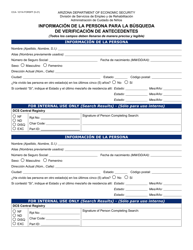 Formulario CCA-1211A-S Solicitud Para Busqueda De Verificacion De Antecedentes - Arizona (Spanish), Page 2