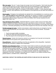 Emergency Hunt Application - Oregon, Page 2