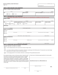Form HD002292 Request to Modify an Adult's Birth Record (Age 18 Years Old and Above) - Pennsylvania, Page 2