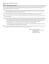 Form HD002291 Request to Modify a Teenage Child&#039;s Birth Record (Age 14 Years to Less Than 18 Years Old) - Pennsylvania, Page 3