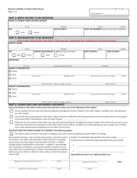 Form HD002272 Request to Modify an Infant&#039;s Birth Record (Age Less Than 1 Year Old) - Pennsylvania, Page 2