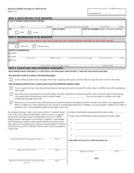 Form HD002109 Request to Modify Parentage on a Birth Record - Pennsylvania, Page 2