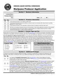 Form MJ17-2020 Marijuana Producer Application - Oregon, Page 2