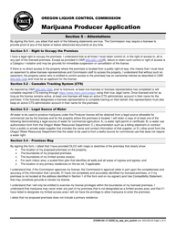 Form MJ17-2020 Marijuana Producer Application - Oregon, Page 3