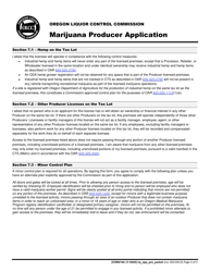 Form MJ17-2020 Marijuana Producer Application - Oregon, Page 5
