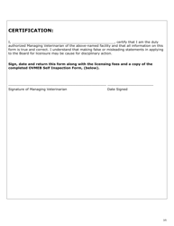 Facility License Application - Oregon, Page 3