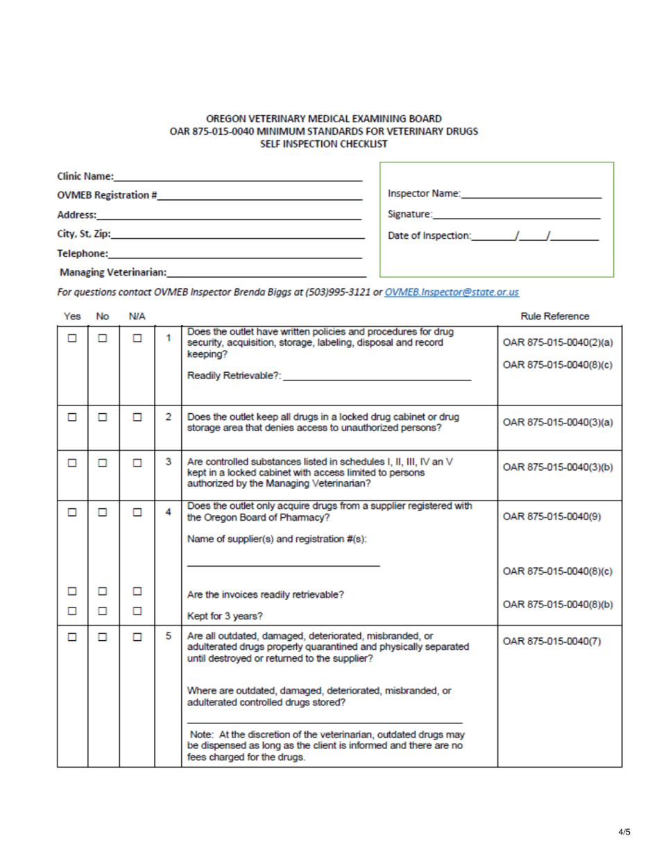Facility License Application - Oregon, Page 4