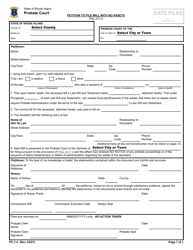 Form PC-1.4 Petition to File Will With No Assets - Rhode Island