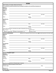 Form PC-1.5 Petition for Probate of Will - Rhode Island, Page 3