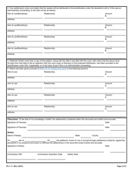 Form PC-1.11 &quot;Affidavit of Newly Discovered Assets $5,000.00 or Less and Statement of Proposed Distribution&quot; - Rhode Island, Page 2