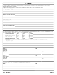 Form PC-2.5 &quot;Decision-Making Assessment Tool (For Limited Guardianship or Guardianship)&quot; - Rhode Island, Page 5