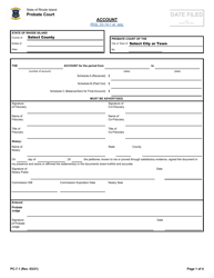 Form PC-7.1 &quot;Account&quot; - Rhode Island