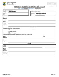 Form PC-5.2 &quot;Petition to Render Inventory and/or Account&quot; - Rhode Island