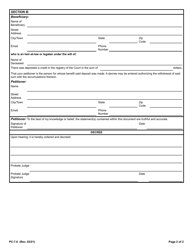 Form PC-7.6 &quot;Petition for Disposal of Funds (Section a) or Petition for Withdrawal of Funds (Section B)&quot; - Rhode Island, Page 2