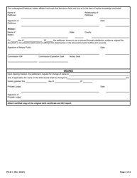 Form PC-8.1 Change of Name - Rhode Island, Page 2
