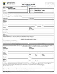 Form PC-8.2 Adult Adoption Petition - Rhode Island