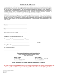 SCDCA Form PEO-02 Professional Employer Organization Renewal License Application - South Carolina, Page 8