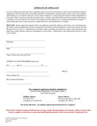 SCDCA Form PEO-04B Restricted Professional Employer Organization Renewal License Application - South Carolina, Page 7