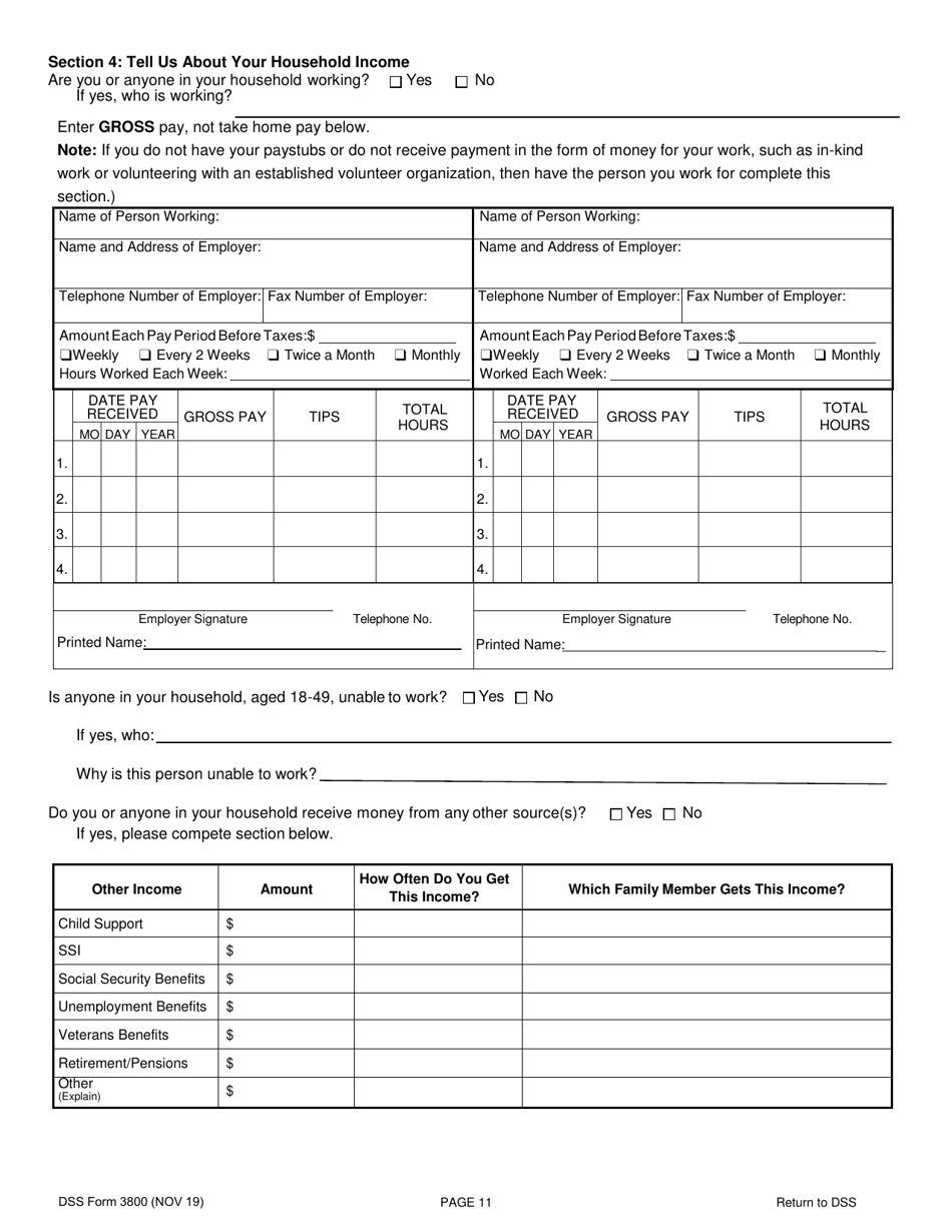 Dss Form 3800 Fill Out Sign Online And Download Printable Pdf South Carolina Templateroller 4161
