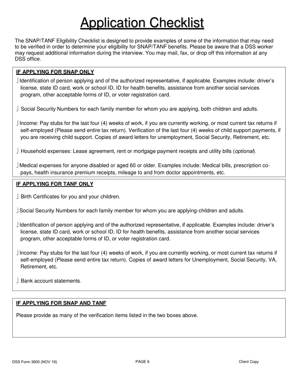 DSS Form 3800 Fill Out, Sign Online and Download Printable PDF, South