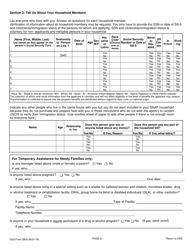 DSS Form 3800 Temporary Assistance for Needy Families (TANF) Application/Supplemental Nutrition Assistance Program (Snap) Application/Refugee Cash Assistance (Rca) Application - South Carolina, Page 8