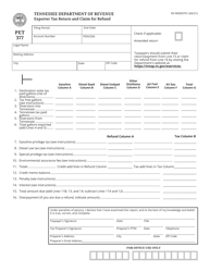 Form PET377 (RV-R0009701) &quot;Exporter Tax Return and Claim for Refund&quot; - Tennessee