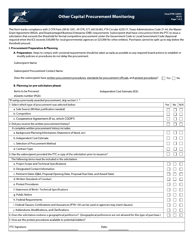 Form PTN-124OC Other Capital Procurement Monitoring - Texas