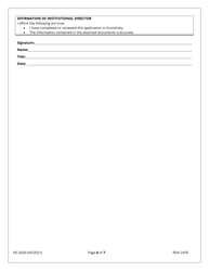 Form HE-0020 Application for a New Program - Tennessee, Page 6