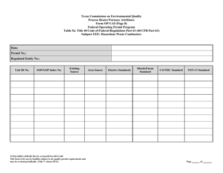 Form OP-UA05 (TCEQ-10025) Process Heater/Furnace Attributes - Texas, Page 34
