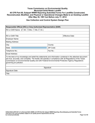 Form TCEQ-20322 Mswfl 40 Cfr Part 60, Subpart Www Reporting Submittal Form - Texas, Page 12