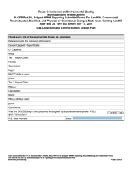 Form TCEQ-20322 Mswfl 40 Cfr Part 60, Subpart Www Reporting Submittal Form - Texas, Page 13