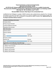 Form TCEQ-20322 Mswfl 40 Cfr Part 60, Subpart Www Reporting Submittal Form - Texas, Page 16