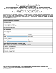 Form TCEQ-20322 Mswfl 40 Cfr Part 60, Subpart Www Reporting Submittal Form - Texas, Page 18