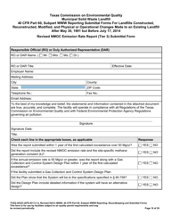 Form TCEQ-20322 Mswfl 40 Cfr Part 60, Subpart Www Reporting Submittal Form - Texas, Page 19
